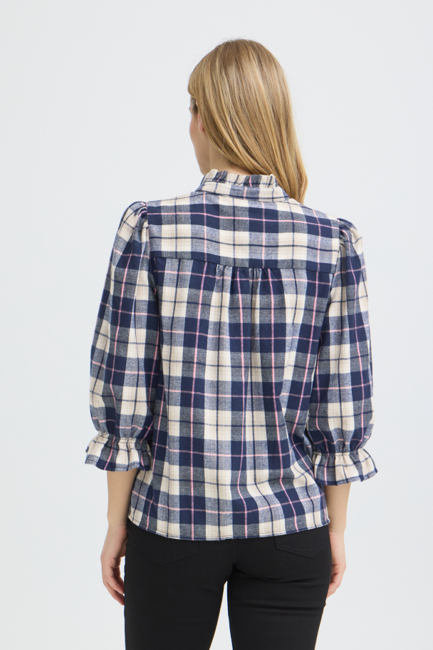 PZdeva Bluse Flanell Blå - Image 2
