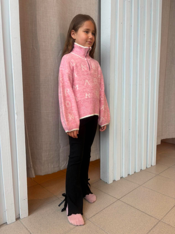 NKFNeifya oversize knit zip, rosa - Image 6