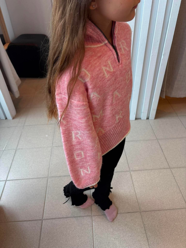 NKFNeifya oversize knit zip, rosa - Image 7