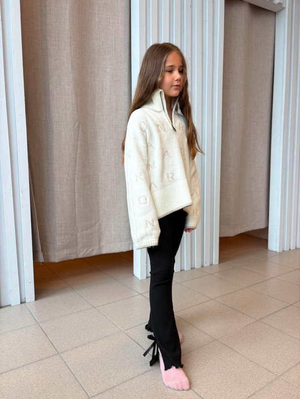 NKFNeifya oversize knit zip, hvit - Image 8