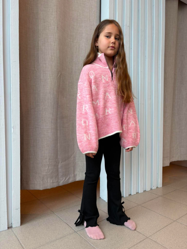 NKFNeifya oversize knit zip, rosa - Image 8