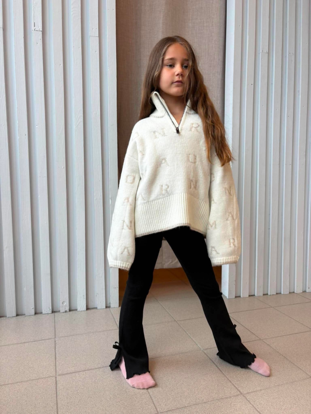 NKFNeifya oversize knit zip, hvit - Image 7