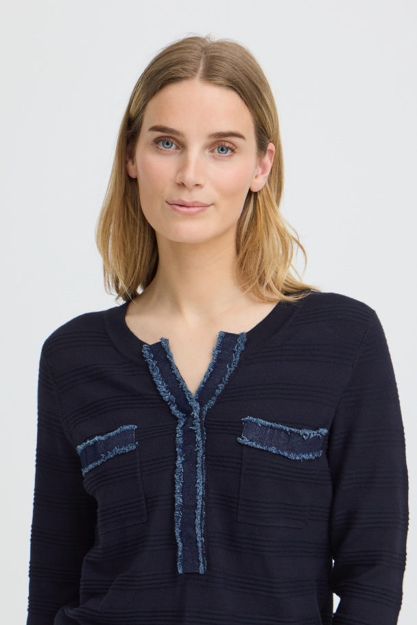PZsara Denim Mix Genser Blå - Image 5
