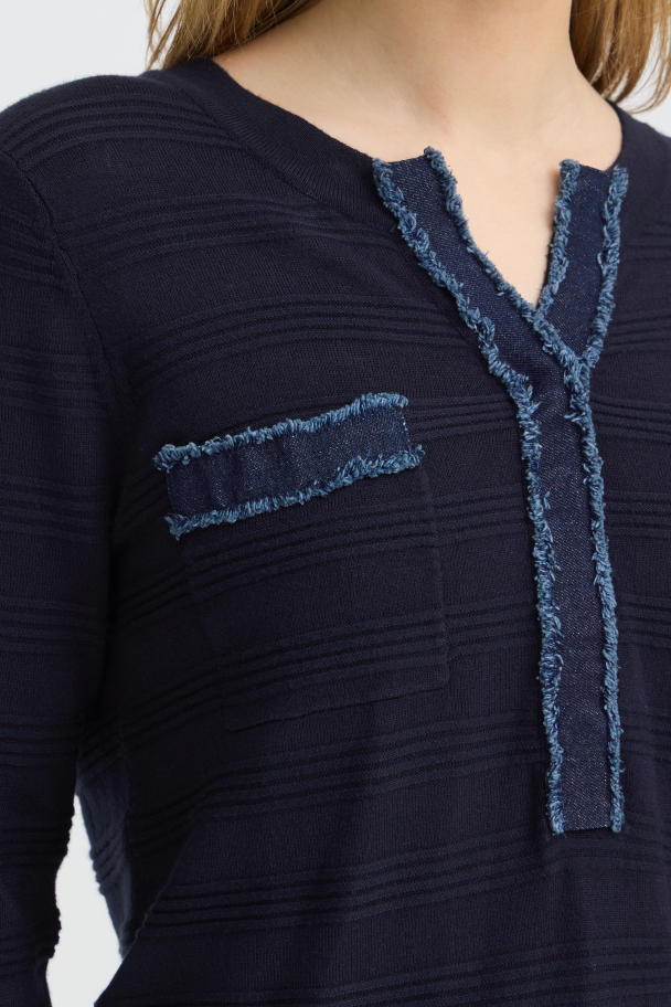 PZsara Denim Mix Genser Blå - Image 4