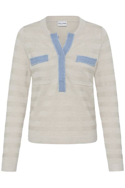 PZsara Denim Mix Genser Lys Beige