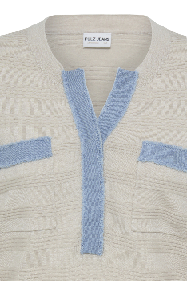 PZsara Denim Mix Genser Lys Beige - Image 3
