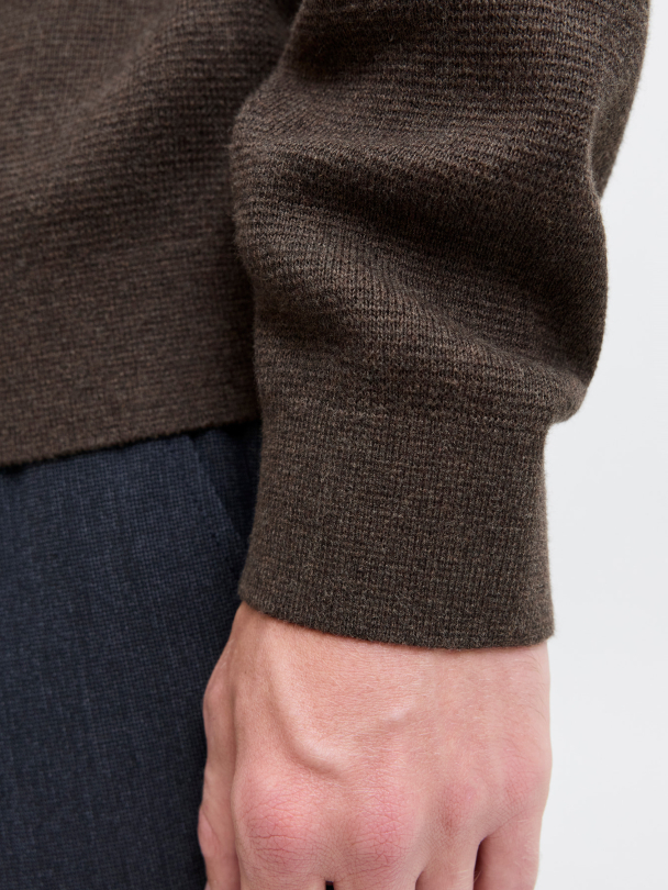 JJMILANO STITCH KNIT HALF ZIP SN - Image 4