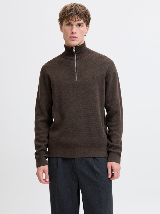 JJMILANO STITCH KNIT HALF ZIP SN - Image 5