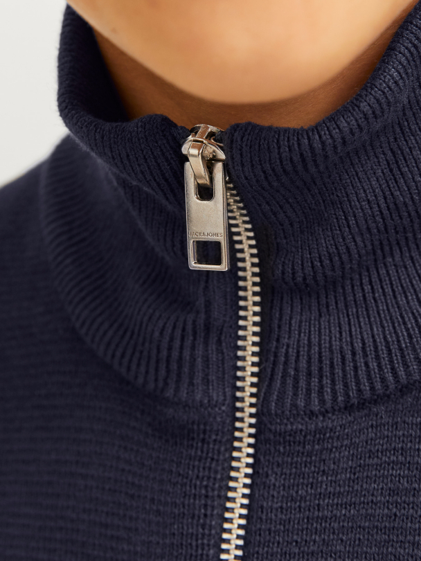 JPRBLAMILANO STITCH KNIT HALF ZIP JNR - Image 4