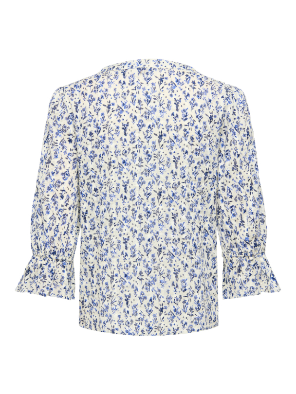 ONLCORALIE 3/4 FRILL TOP WVN EX - Image 3