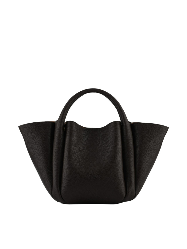 Citrouille Cowhide Leather Large Satchel Bag - Marron  - Image 1