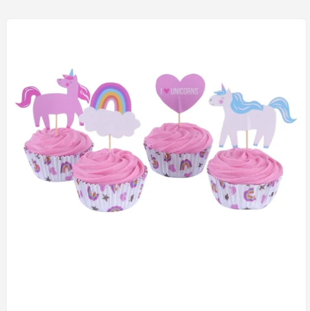 Cupcake sett Unicorn, pk/24 - Image 2