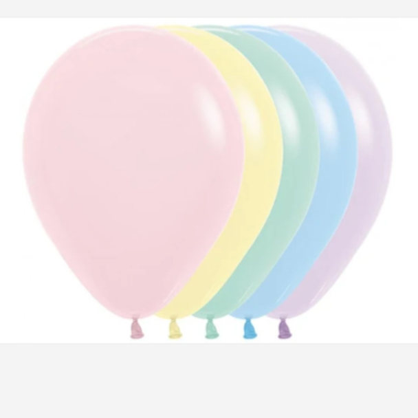 Ballonger Ass Pastel Matt 30cm 12pk