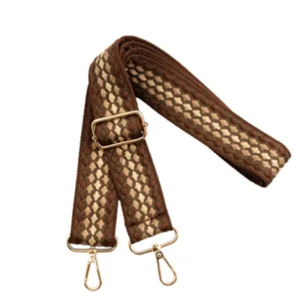 Skulderreim Brun/beige 130cm