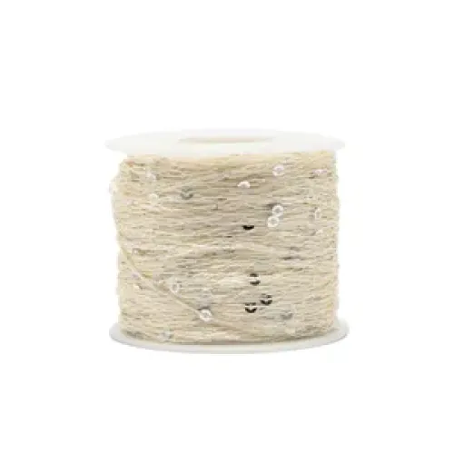 paljetttråd - Cream