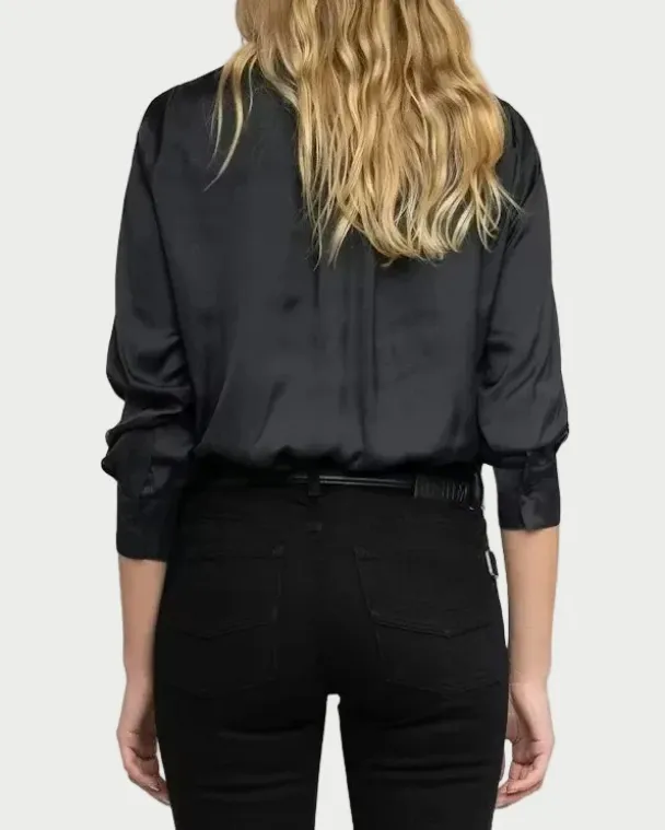 Tink Satin Blouse - Noir  - Image 2