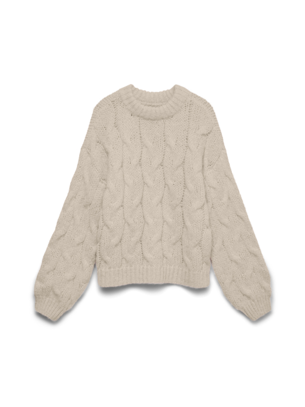 VMMAYBE LS HIGH NECK CABLE PULLOVER NOOS