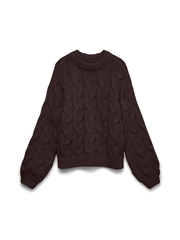 VMMAYBE LS HIGH NECK CABLE PULLOVER NOOS