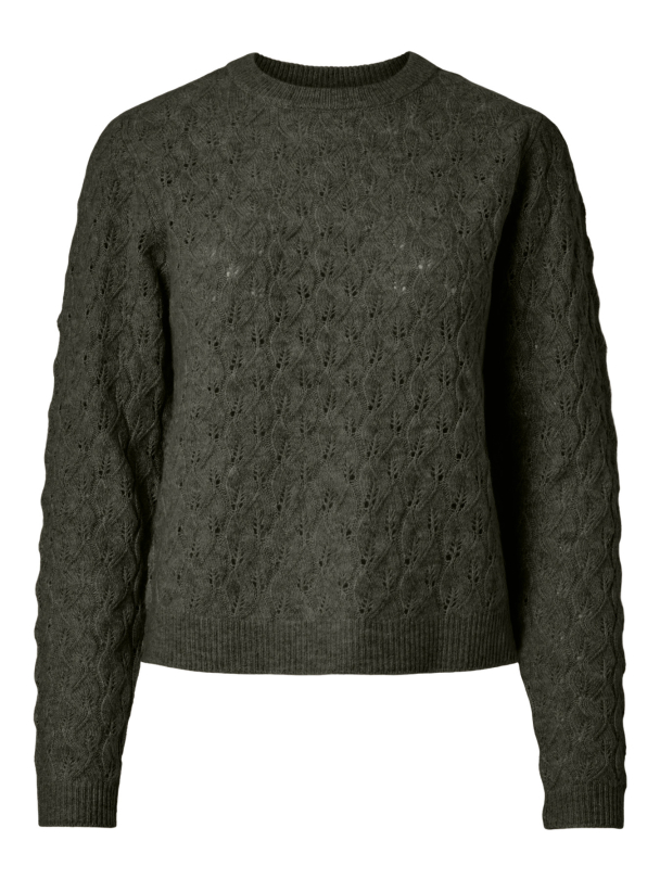 PCLELOU LS O-NECK KNIT NOOS BC - Image 1