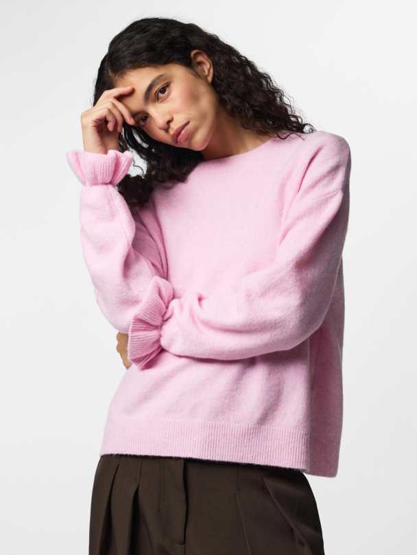 PCSALLY LS FRILL CUFF KNIT NOOS BC - Image 4