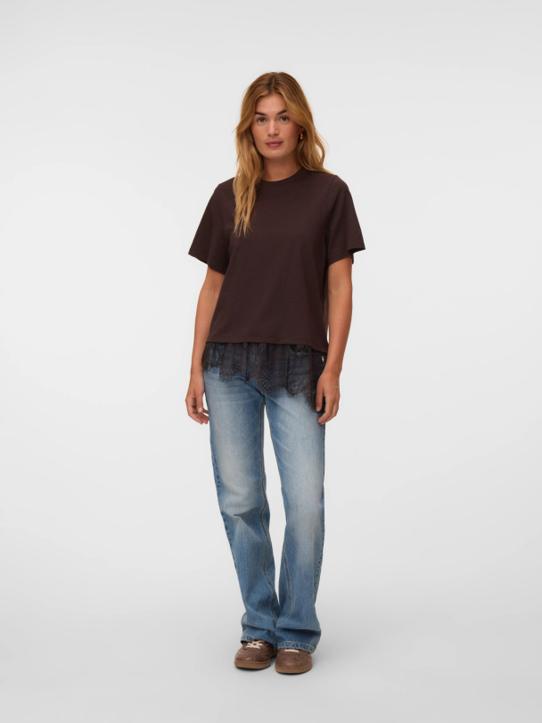 VMBRIT SS O-NECK LACE T-SHIRT JRS - Image 2