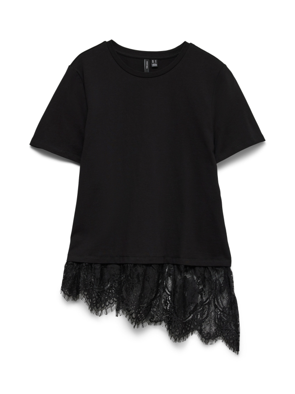 VMBRIT SS O-NECK LACE T-SHIRT JRS - Image 1