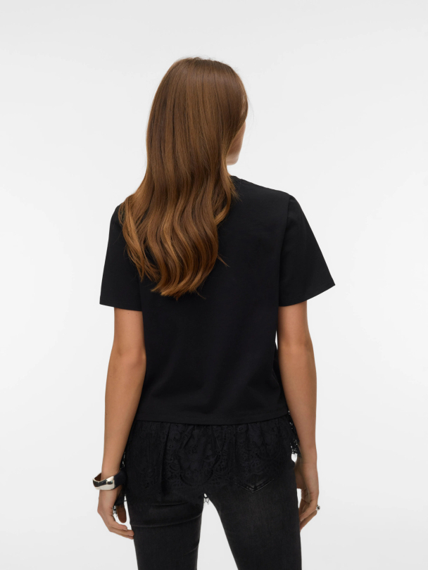 VMBRIT SS O-NECK LACE T-SHIRT JRS - Image 5