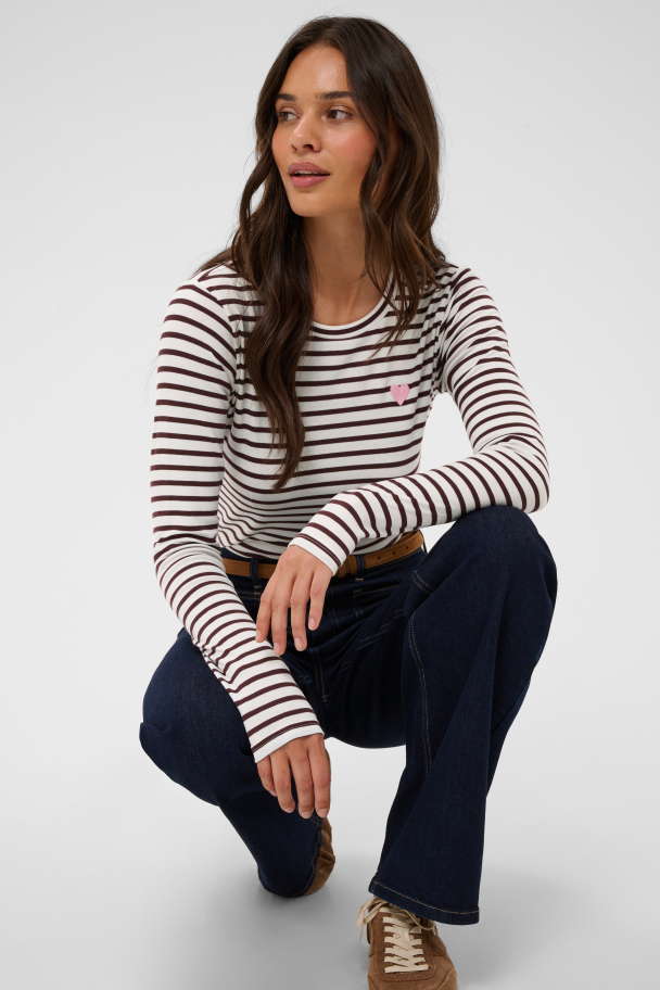 Liddy Topp Hvit/Burgunder - Image 3