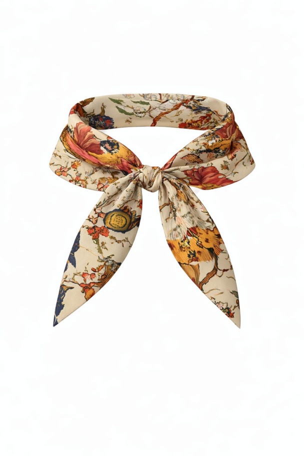 BOHÉME Skjerf SILKE Offwhite tre 50x50  Z10375