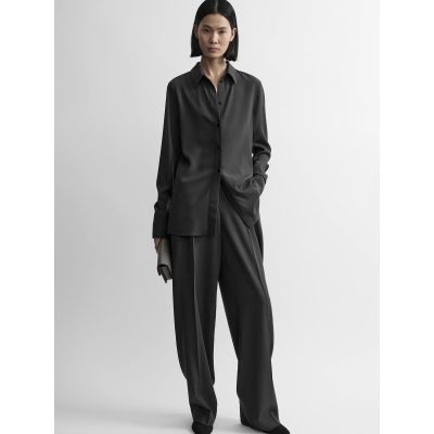 Lightweight Wool Shirt Washed Black