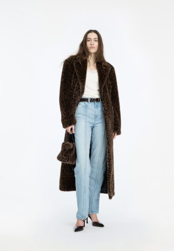 Faux Fur Coat - Desert Palm Comb  - Image 1