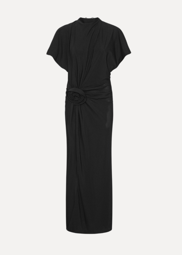 Maxi Slit Dress - Black - Image 4