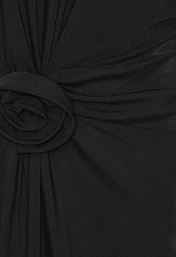 Maxi Slit Dress - Black - Image 6