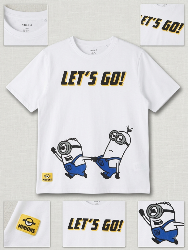 NKMaman Minions T-skjorte Hvit - Image 2