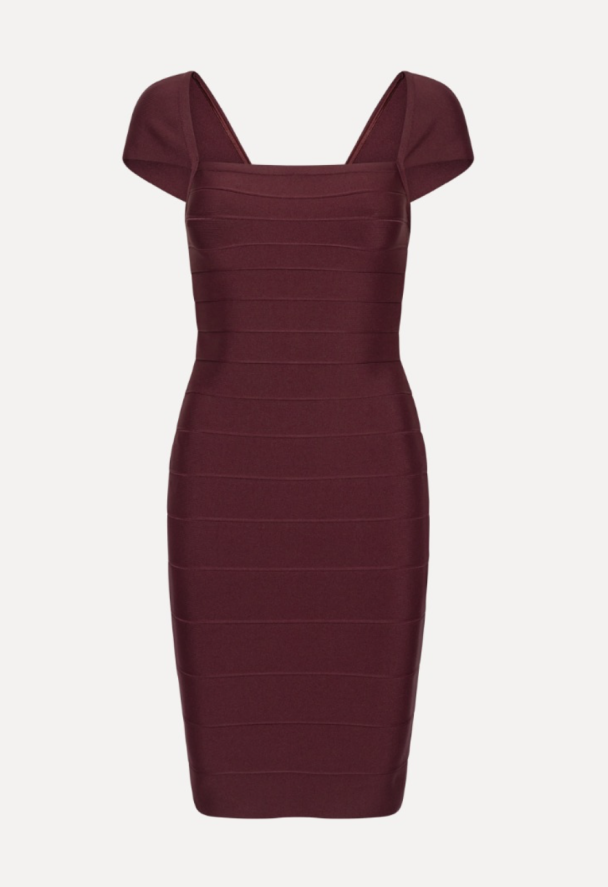 Midi Fitted Knit Dress - Zinfandel  - Image 4