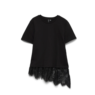 Brit O-Neck Lace T-Shirt
