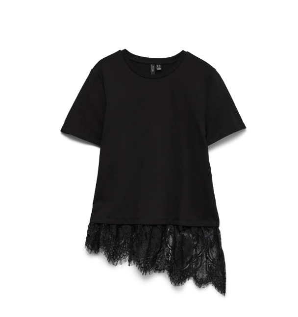 Brit O-Neck Lace T-Shirt