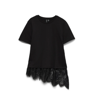 Brit O-Neck Lace T-Shirt