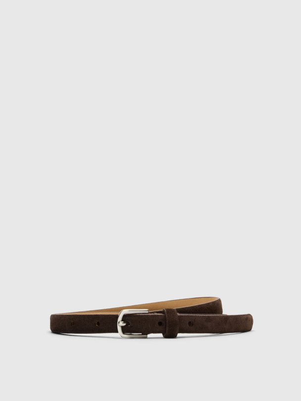 Iona Slim Suede Belt - Delicioso  - Image 1