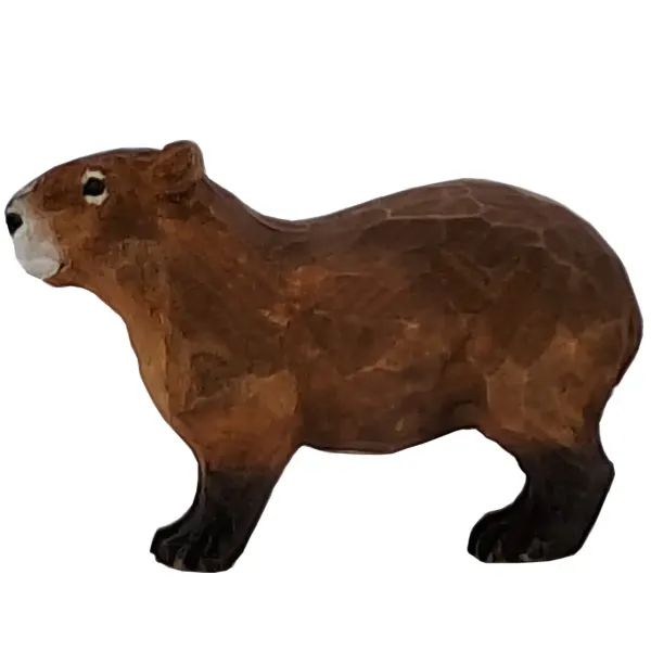 Flodsvin / Capybara - dyrefigur i tre
