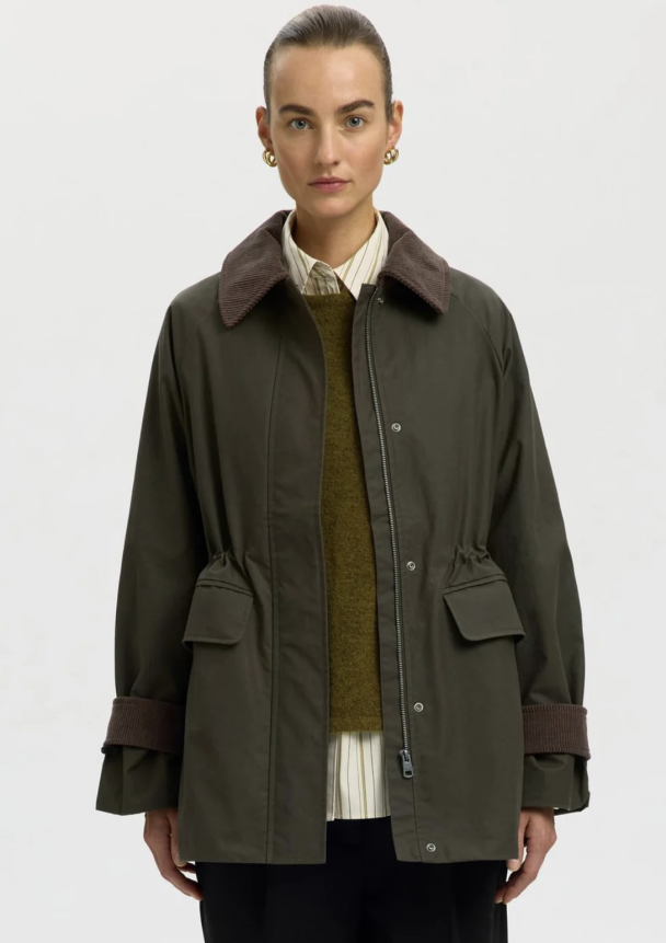 Wilma Waxed Jacket - Grape Leaf   - Image 1