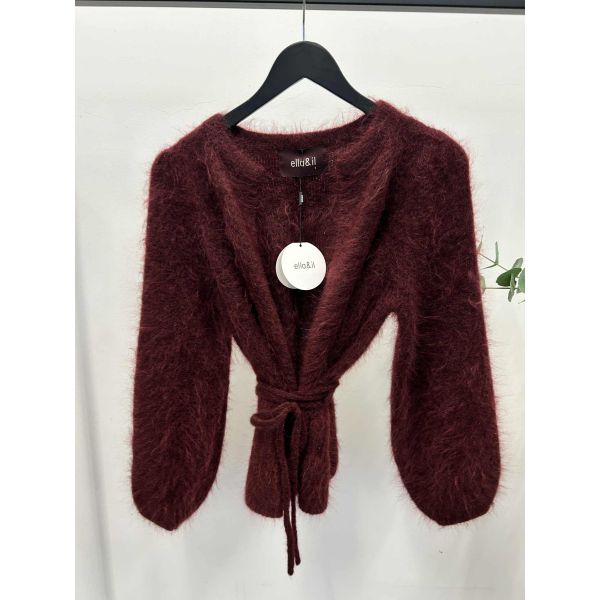 Fredrikke Chunky Cardigan Oxblood