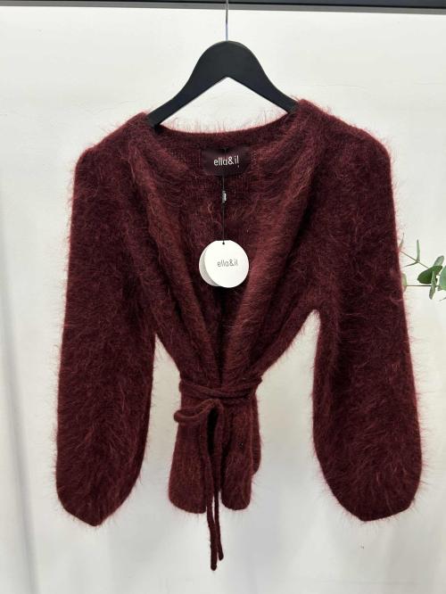 Fredrikke Chunky Cardigan Oxblood