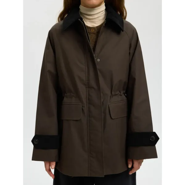 Wilma Oilskin Jacket Brown