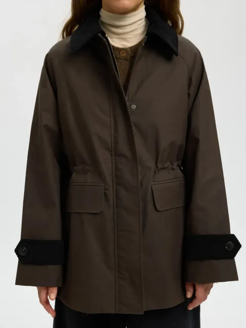 Wilma Oilskin Jacket Brown
