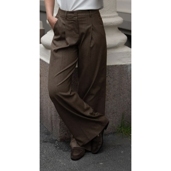 Chrissy Cashmere Touch Flannel DarkBrown fra Seductive