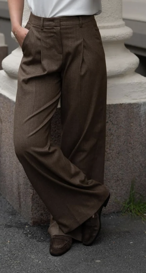 Chrissy Cashmere Touch Flannel DarkBrown fra Seductive