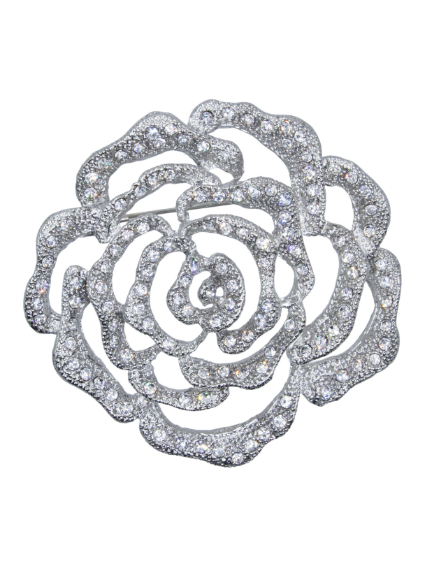INTEX Brosje stor blomst SØLV 077803 - Image 1