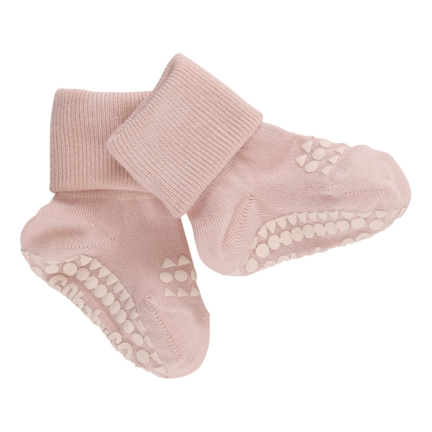 Non-Slip Socks Bamboo - Soft Pink - Image 1