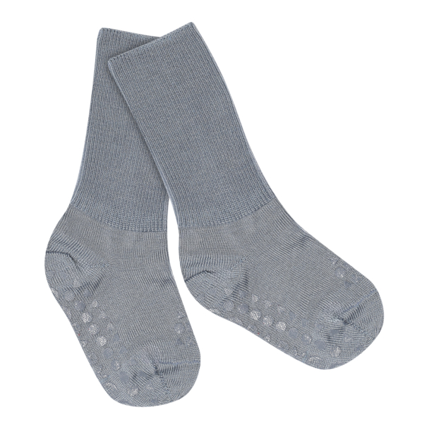 Non-Slip Socks Merino Wool - Stone Blue